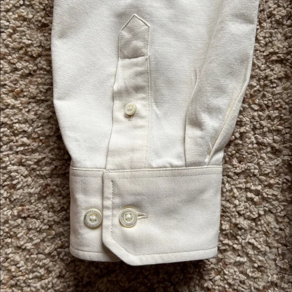 Norse Projects Men’s Beige Off-White Anton Denim Button Front L/S Shirt XL - Picture 5 of 11